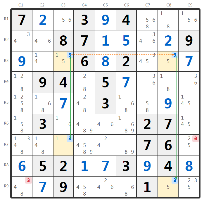 Sudoku Skyscraper Beispiel