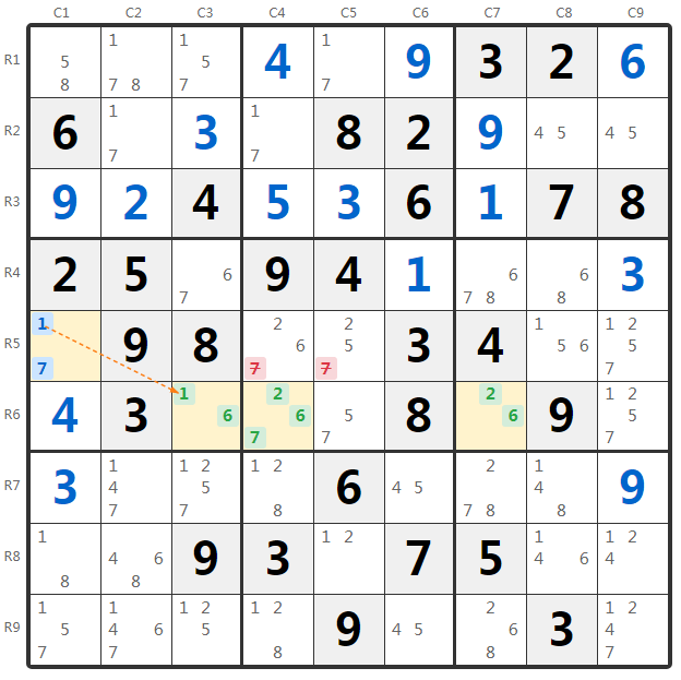WXYZ-Wing Beispiel 1