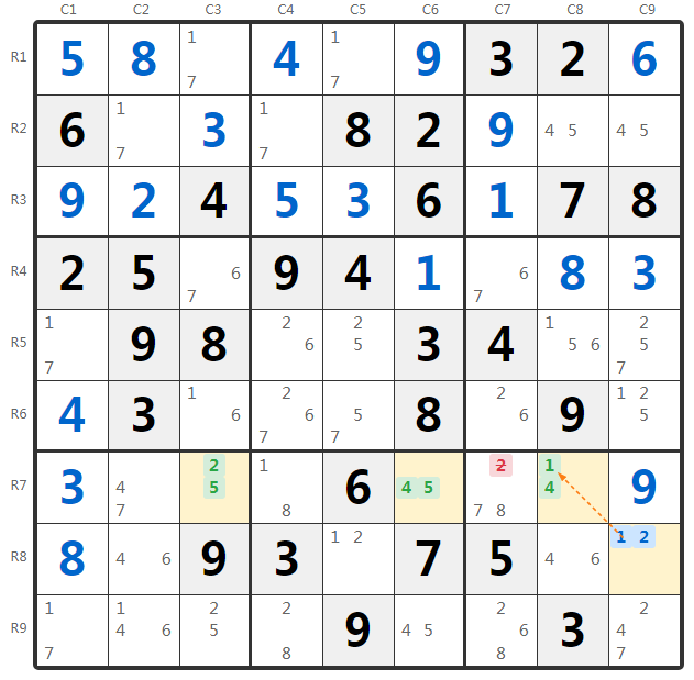 WXYZ-Wing Beispiel 2